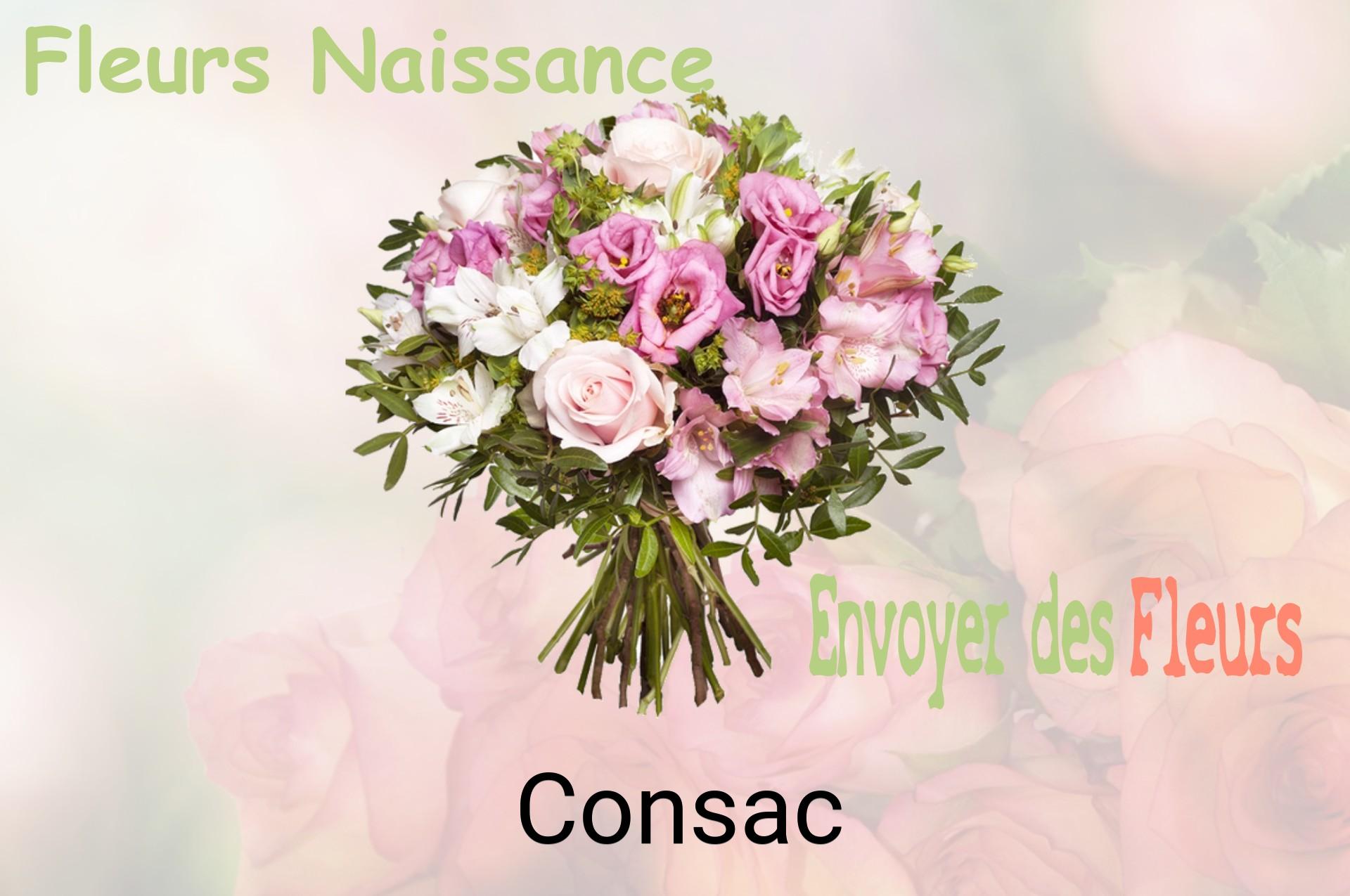 Bouquet de fleurs de naissance livré à Consac
