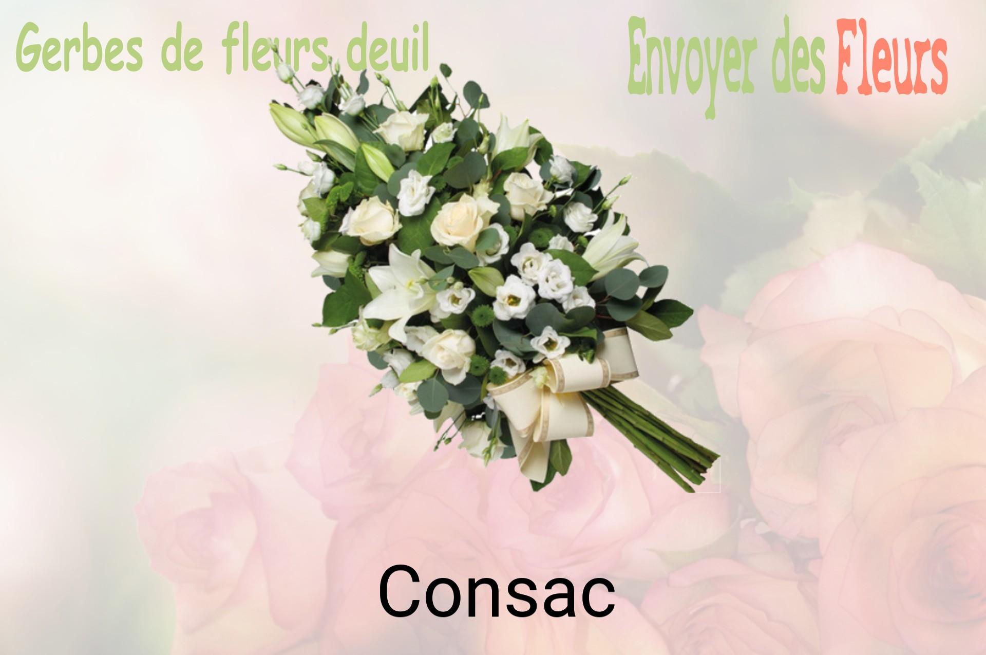 Gerbe de fleurs de deuil livrée à Consac